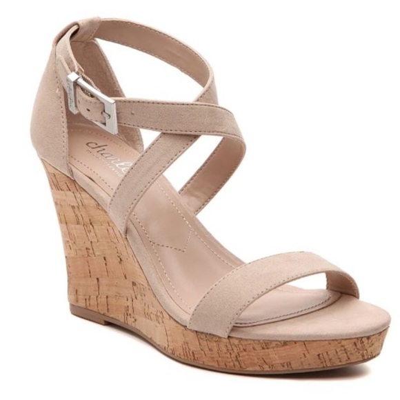 Charles by Charles David Launch Wedge Cork Sandals Sz‎ 9 - Picture 1 of 11